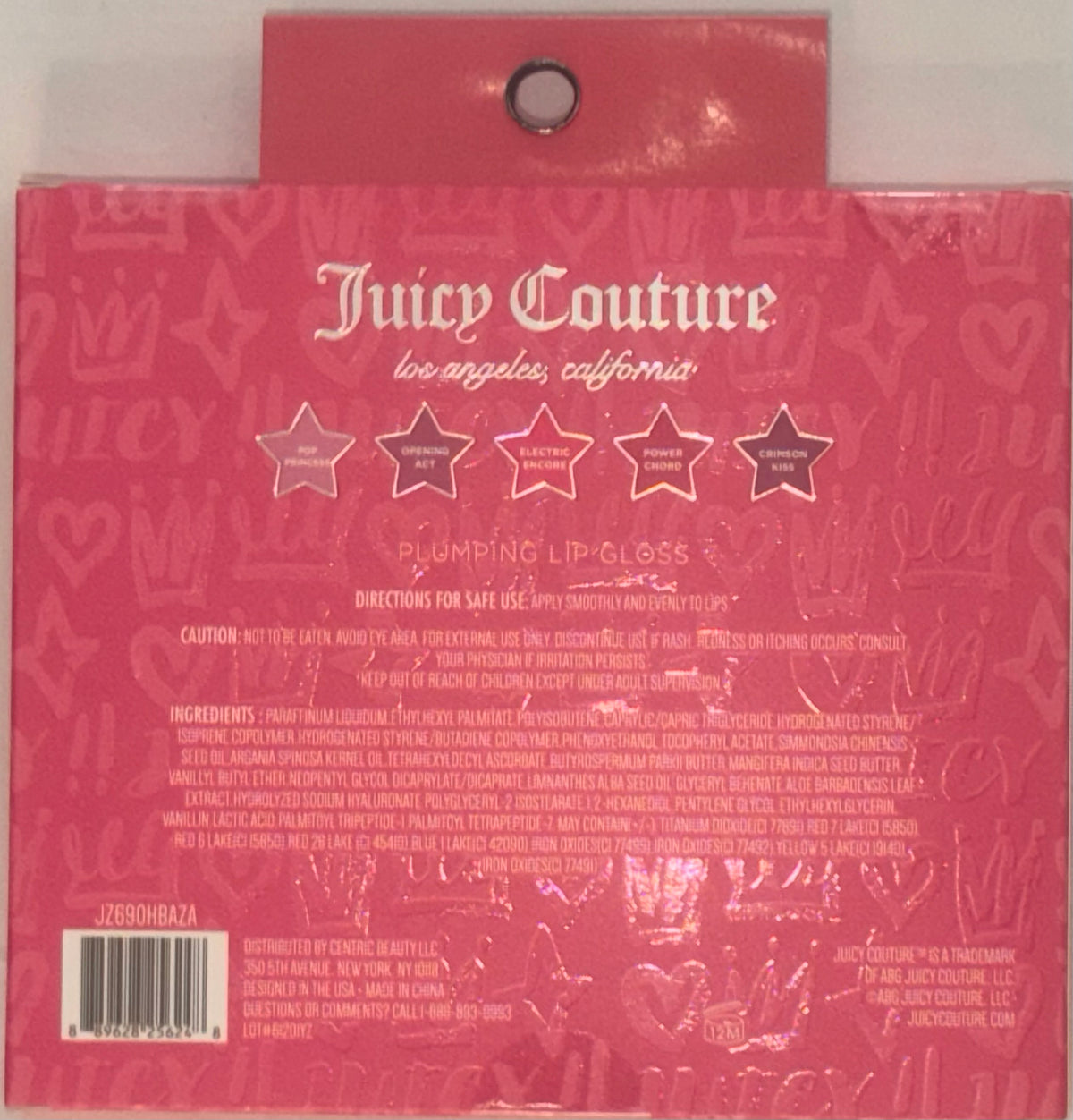 Juicy Couture Power Pout Plumping Lip Gloss Set 6pc Pink New Sealed