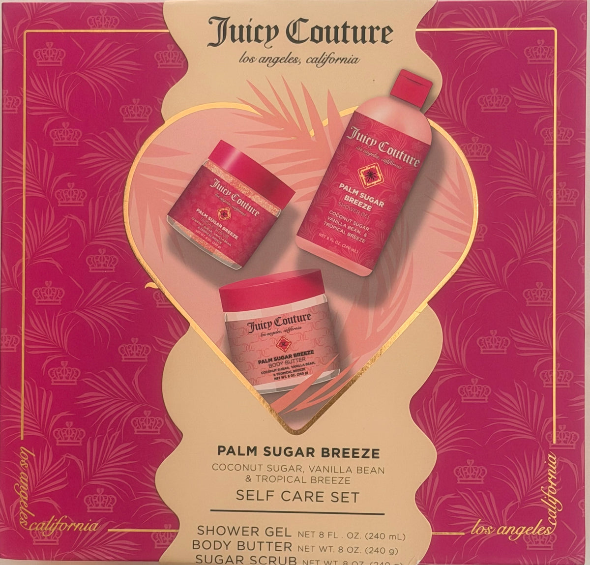 Juicy Couture Palm Sugar Breeze Moisturizing Set Shower Gel Butter Scrub