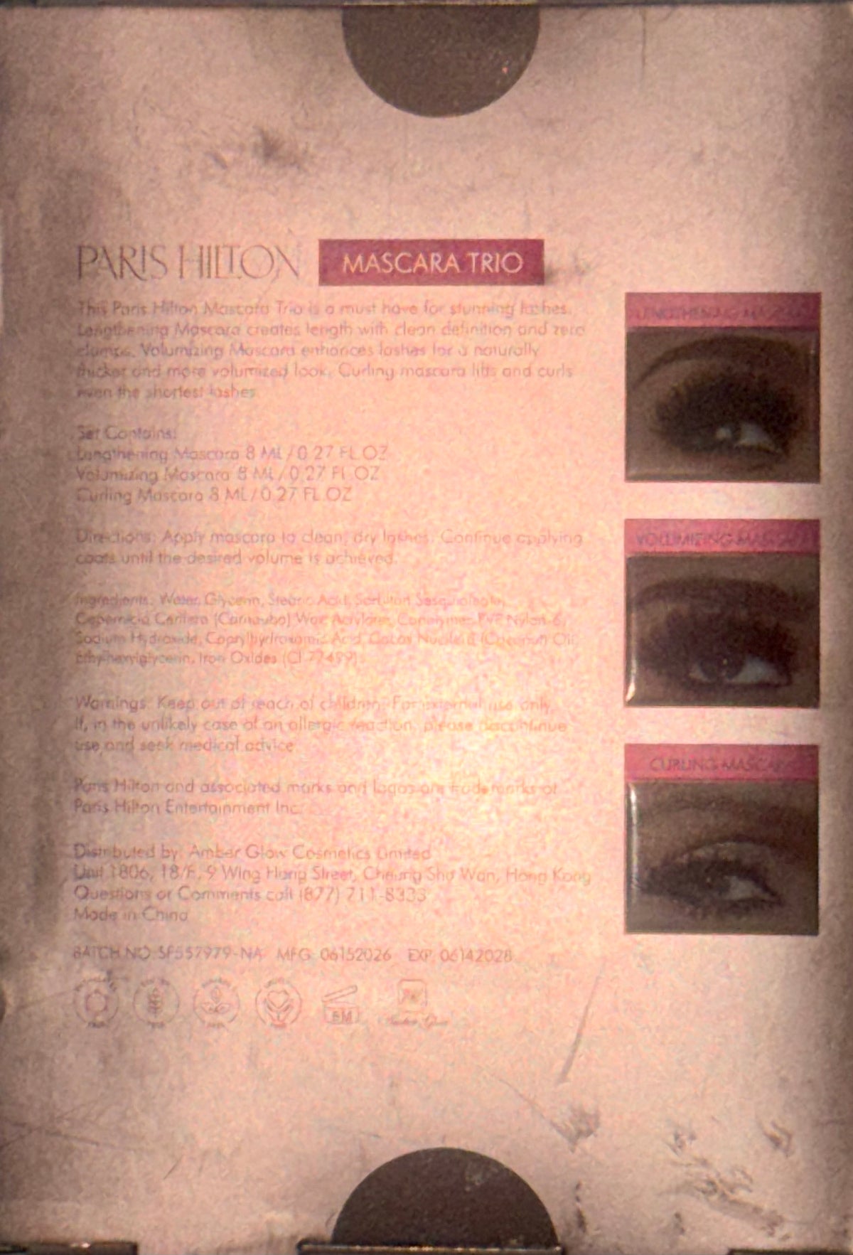 Paris Hilton New Sealed Mascara Trio – Luxe Length, Volume & Curl Long‑Wear Set