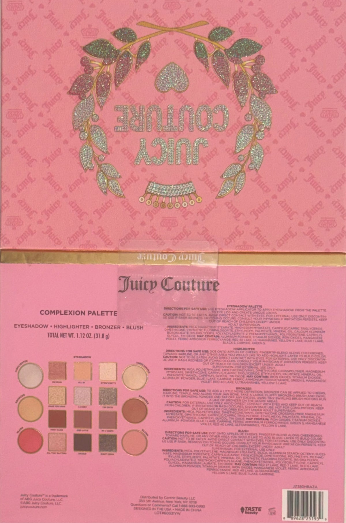 Juicy Couture Complexion Palette 16pc Pressed Powder Eye/Face Set 1.12 oz