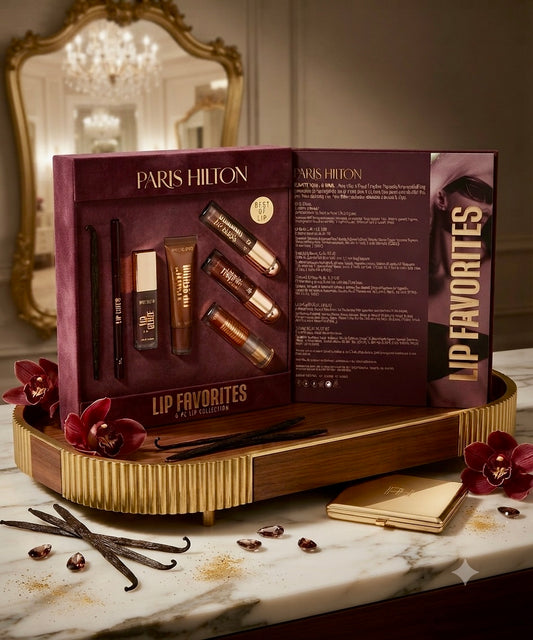 Paris Hilton Lip Favorites 6 Pc Lip Collection Set New Sealed Makeup Gift