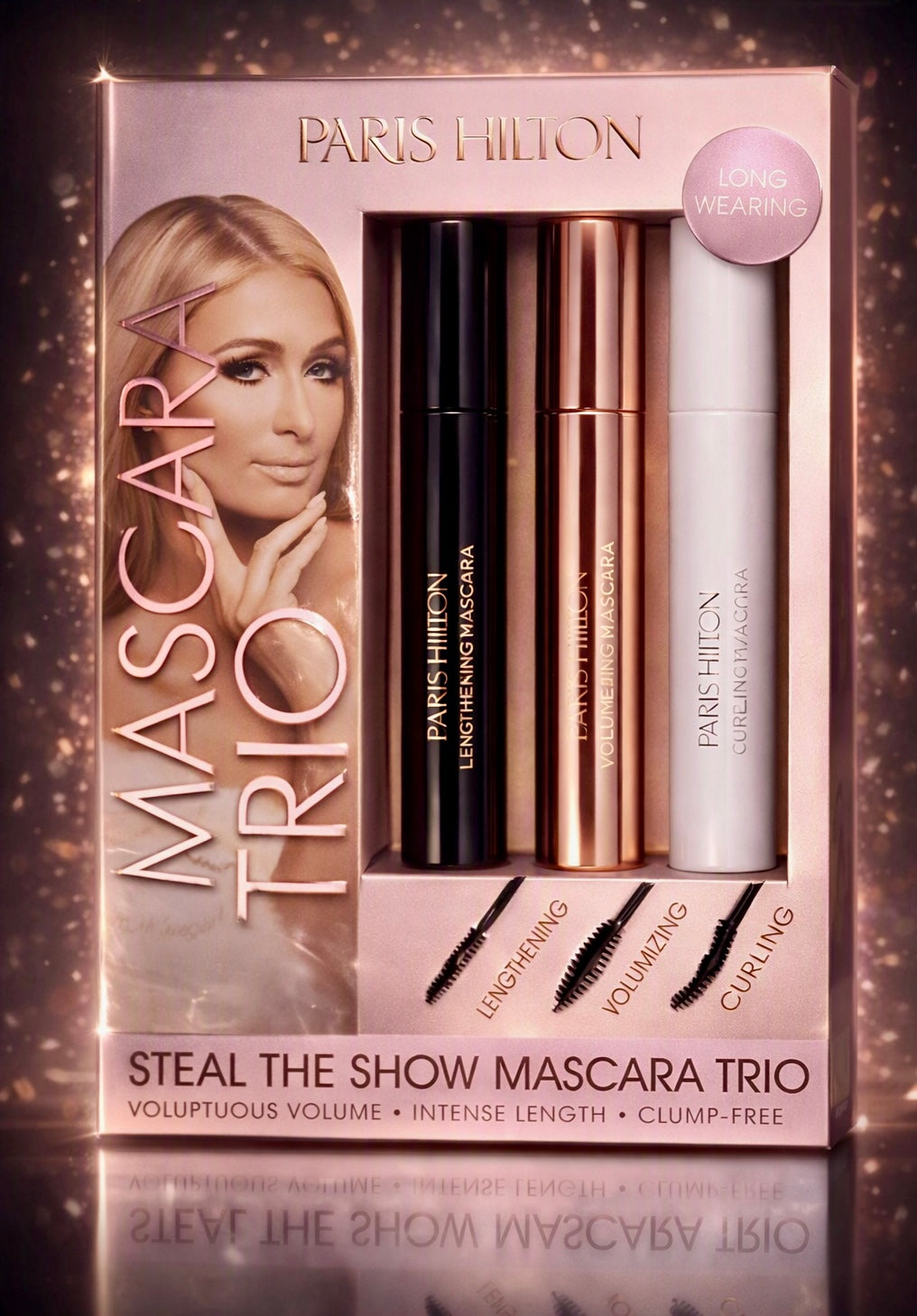 Paris Hilton New Sealed Mascara Trio – Luxe Length, Volume & Curl Long‑Wear Set